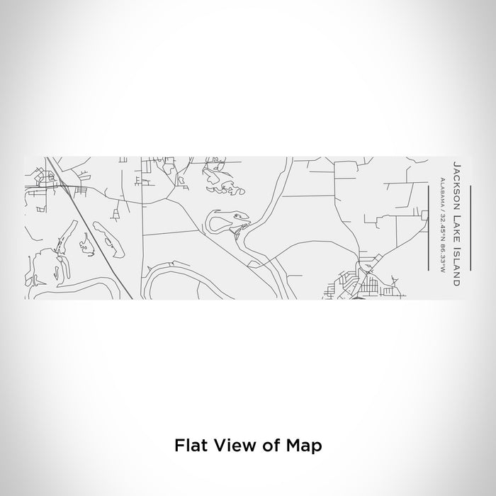 Rendered View of Jackson Lake Island Alabama Map Engraving on 10oz Stainless Steel Insulated Cup with Sliding Lid in White