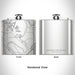 Rendered View of Jackson Lake Island Alabama Map Engraving on 6oz Stainless Steel Flask