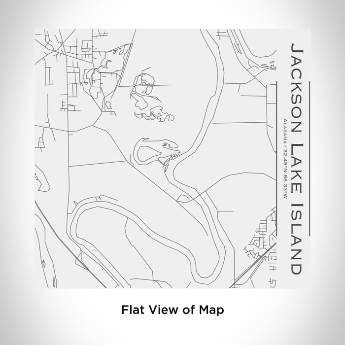 Rendered View of Jackson Lake Island Alabama Map Engraving on 17oz Stainless Steel Insulated Tumbler in White