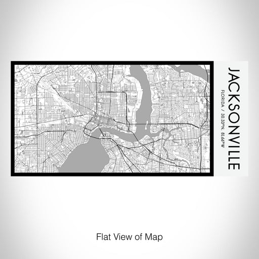 Rendered View of Jacksonville Florida Map on 17oz Stainless Steel Insulated Bottle with printed classic style map