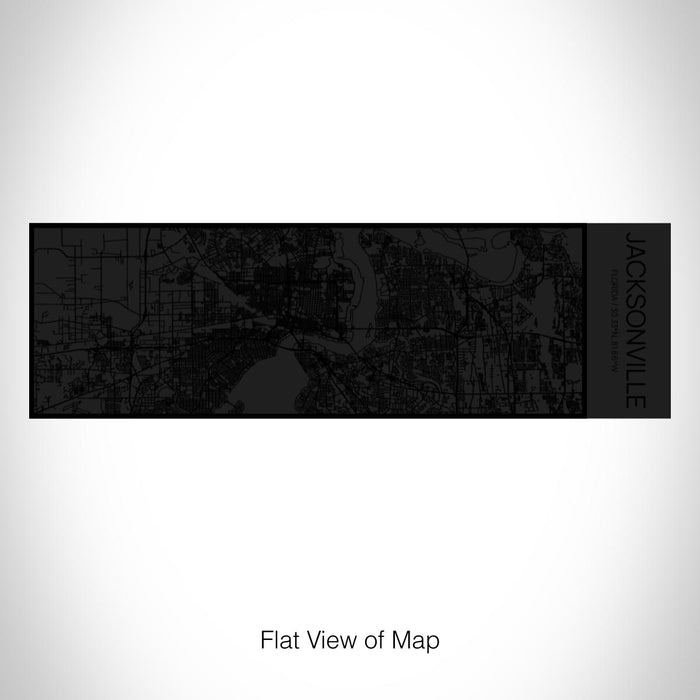 Rendered View of Jacksonville Florida Map on 10oz Stainless Steel Insulated Cup in Matte Black with Sliding Lid