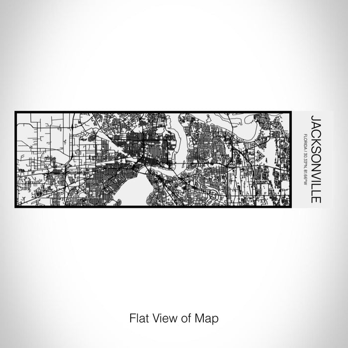 Rendered View of Jacksonville Florida Map on 10oz Stainless Steel Insulated Cup in Matte White with Sliding Lid