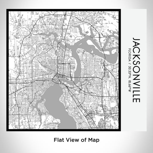 Rendered View of Jacksonville Florida Map on 17oz Stainless Steel Insulated Tumbler in Classic Map Style