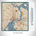 Rendered View of Jacksonville Florida Map on 17oz Stainless Steel Insulated Tumbler in Woodblock Map Style