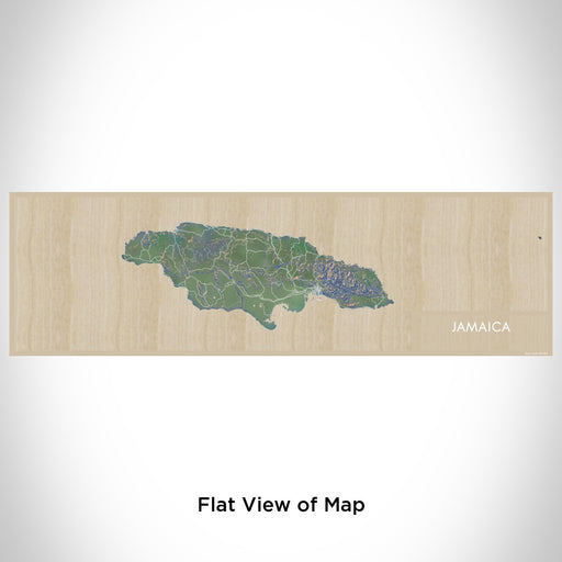 Flat View of Map Custom Jamaica  Map Enamel Mug in Afternoon