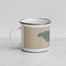 Left View Custom Jamaica  Map Enamel Mug in Afternoon