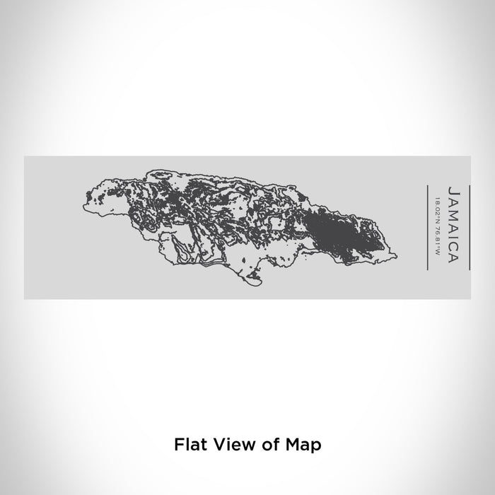 Rendered View of Jamaica  Map Engraving on 10oz Stainless Steel Insulated Cup with Sipping Lid