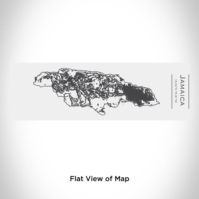 Rendered View of Jamaica  Map Engraving on 10oz Stainless Steel Insulated Cup with Sliding Lid in White