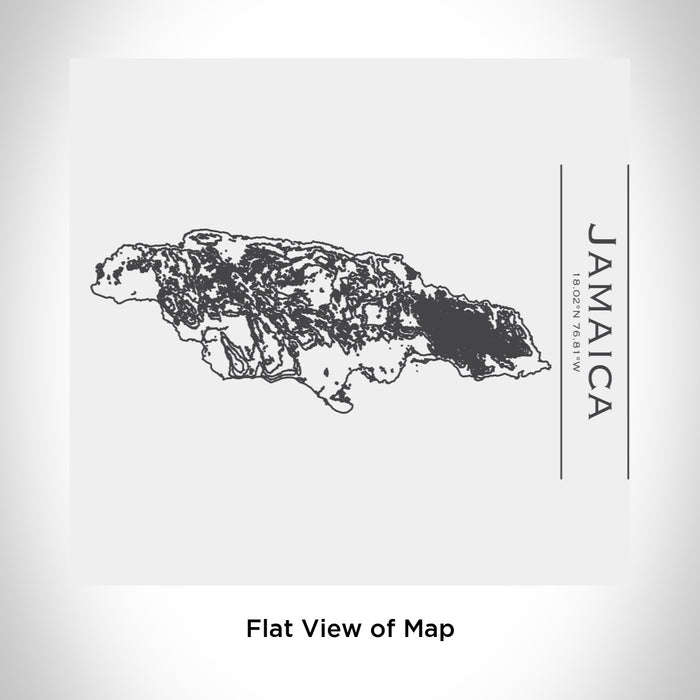 Rendered View of Jamaica  Map Engraving on 17oz Stainless Steel Insulated Tumbler in White