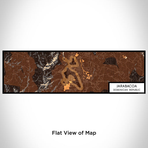 Flat View of Map Custom Jarabacoa Dominican Republic Map Enamel Mug in Ember