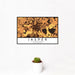 12x18 Jasper Florida Map Print Landscape Orientation in Ember Style With Small Cactus Plant in White Planter