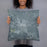 Person holding 18x18 Custom Jasper Florida Map Throw Pillow in Afternoon