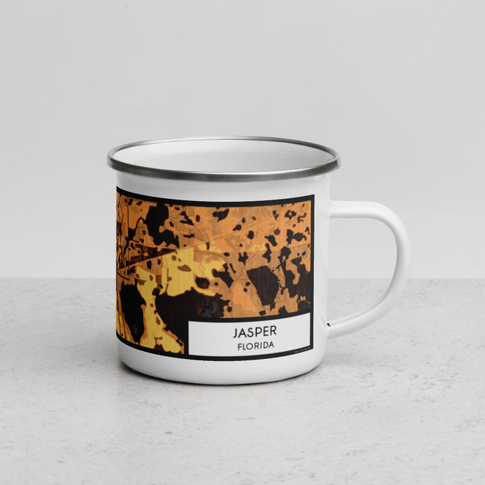 Right View Custom Jasper Florida Map Enamel Mug in Ember