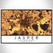 Jasper Florida Map Print Landscape Orientation in Ember Style With Shaded Background