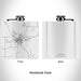 Rendered View of Jasper Florida Map Engraving on 6oz Stainless Steel Flask in White