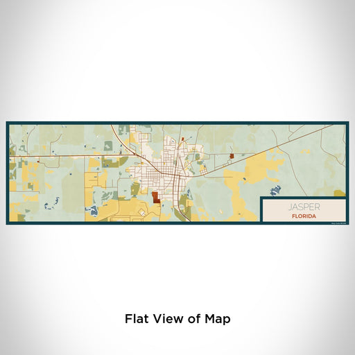 Flat View of Map Custom Jasper Florida Map Enamel Mug in Woodblock