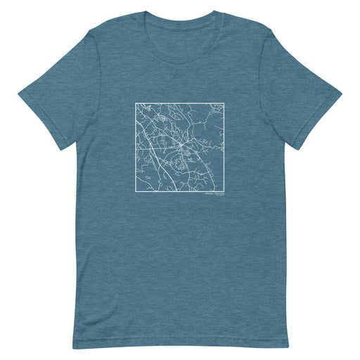 Jasper Georgia  Map Unisex T-Shirt with City inscription in Heather Teal