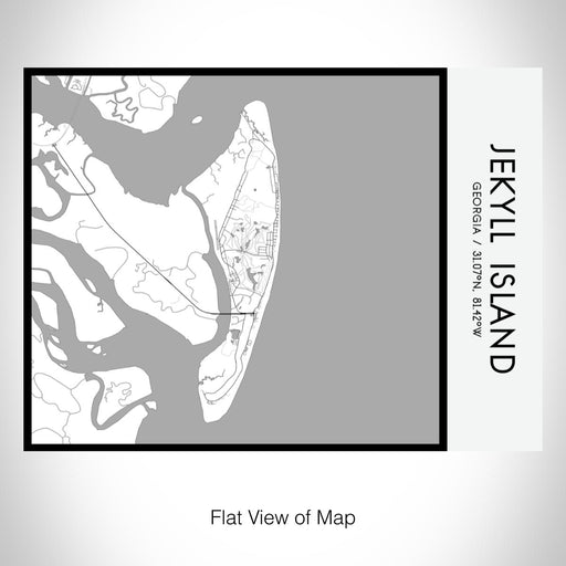 Rendered View of Jekyll Island Georgia Map on 20oz Stainless Steel Insulated Bottle with Bamboo Top with printed classic style map