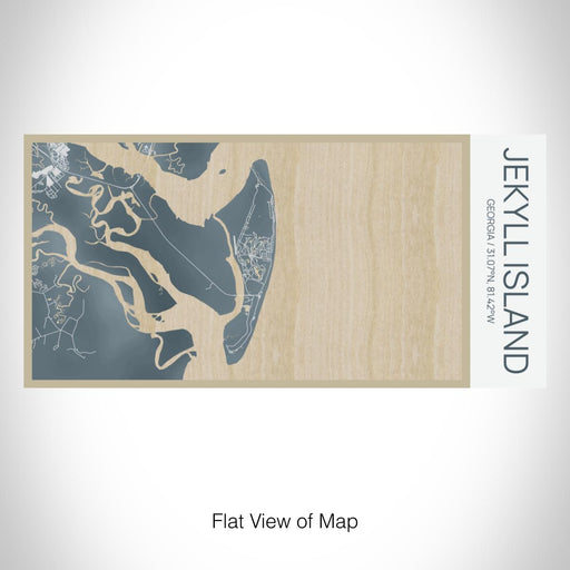 Rendered View of Jekyll Island Georgia Map on 17oz Stainless Steel Insulated Bottle with printed afternoon style map