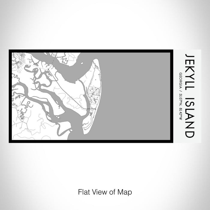 Rendered View of Jekyll Island Georgia Map on 17oz Stainless Steel Insulated Bottle with printed classic style map