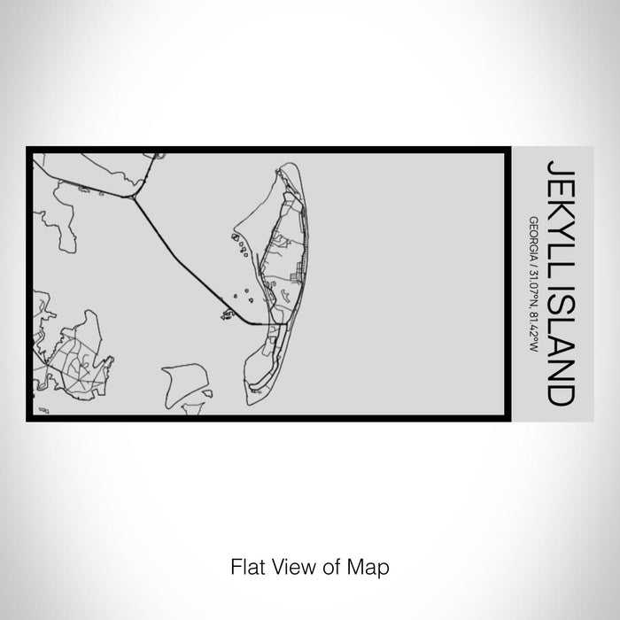 Rendered View of Jekyll Island Georgia Map on 17oz Stainless Steel Insulated Cola Bottle in Stainless