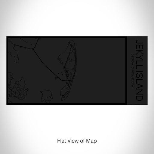 Rendered View of Jekyll Island Georgia Map on 17oz Stainless Steel Insulated Cola Bottle in Stainless in Matte Black