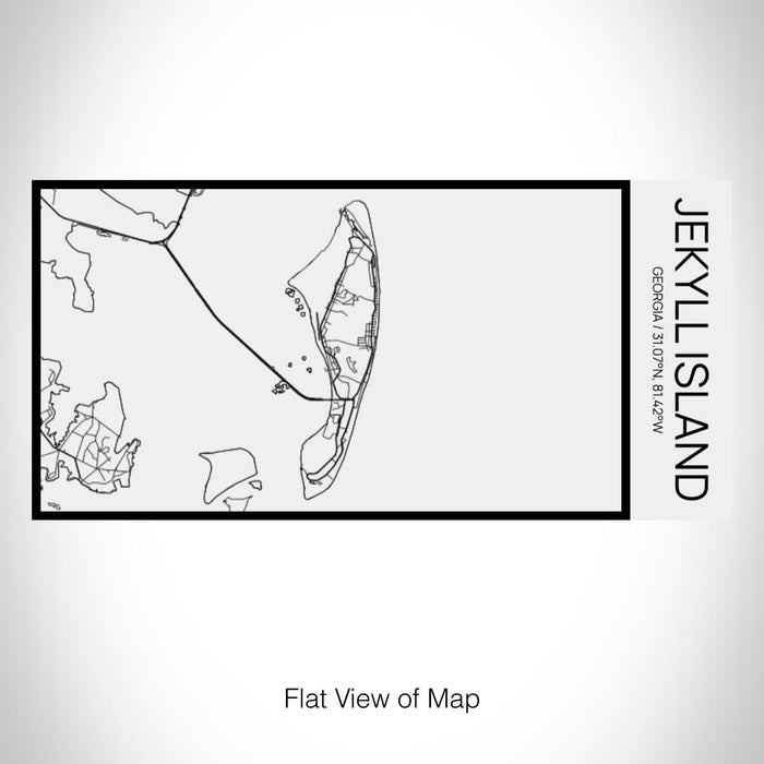 Rendered View of Jekyll Island Georgia Map on 17oz Stainless Steel Insulated Cola Bottle in Stainless in Matte White