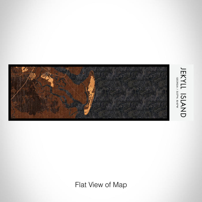 Rendered View of Jekyll Island Georgia Map on 10oz Stainless Steel Insulated Cup in Ember with Sliding Lid