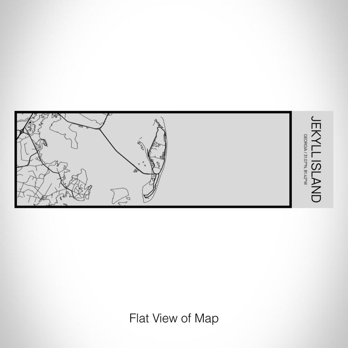 Rendered View of Jekyll Island Georgia Map on 10oz Stainless Steel Insulated Cup with Sipping Lid
