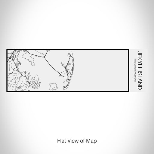 Rendered View of Jekyll Island Georgia Map on 10oz Stainless Steel Insulated Cup in Matte White with Sliding Lid