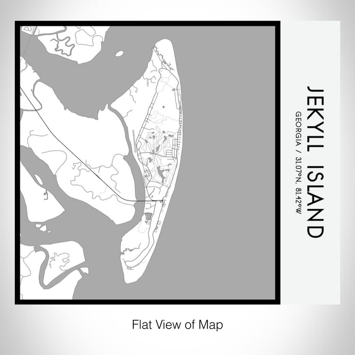 Rendered View of Jekyll Island Georgia Map on 17oz Stainless Steel Insulated Tumbler in Classic Map Style