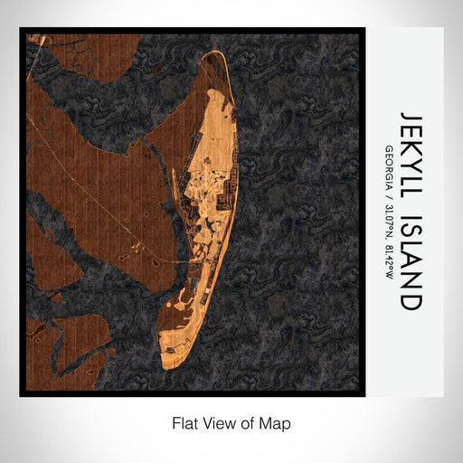 Rendered View of Jekyll Island Georgia Map on 17oz Stainless Steel Insulated Tumbler in Ember Map Style