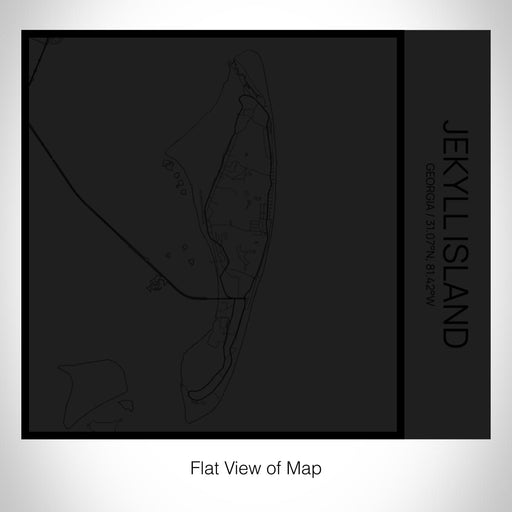 Rendered View of Jekyll Island Georgia Map on 17oz Stainless Steel Insulated Tumbler in Matte Black with Tactile Lines