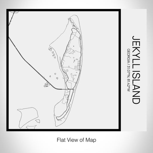 Rendered View of Jekyll Island Georgia Map on 17oz Stainless Steel Insulated Tumbler in Matte White with Tactile Lines
