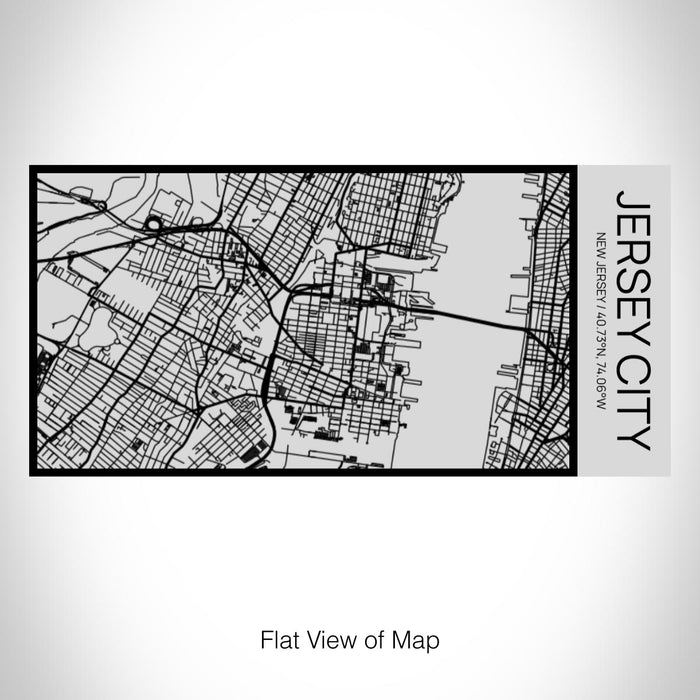 Rendered View of Jersey City New Jersey Map on 17oz Stainless Steel Insulated Cola Bottle in Stainless