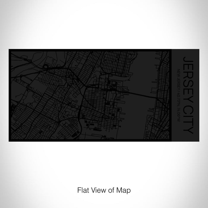 Rendered View of Jersey City New Jersey Map on 17oz Stainless Steel Insulated Cola Bottle in Stainless in Matte Black