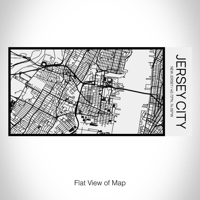 Rendered View of Jersey City New Jersey Map on 17oz Stainless Steel Insulated Cola Bottle in Stainless in Matte White