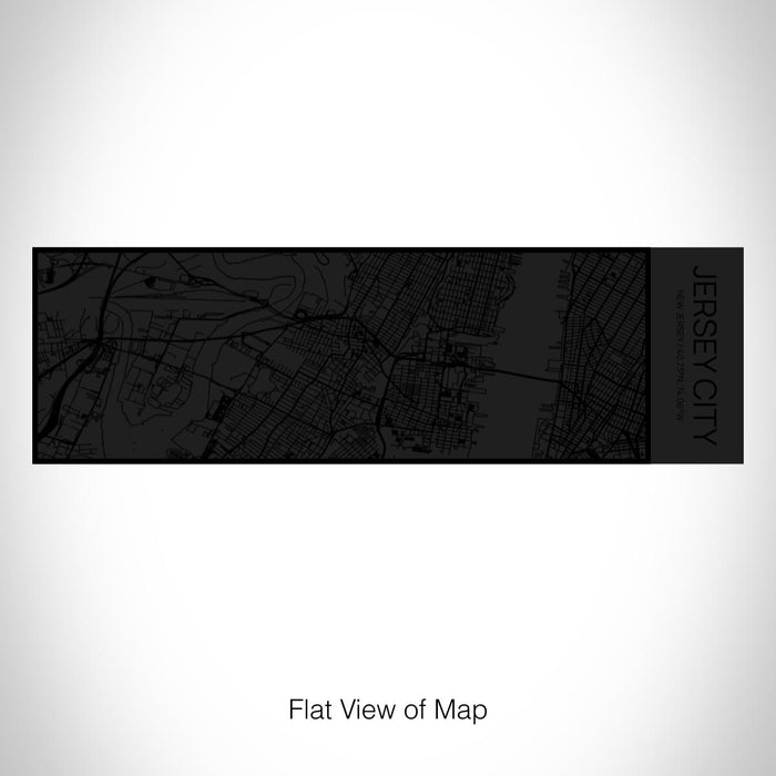 Rendered View of Jersey City New Jersey Map on 10oz Stainless Steel Insulated Cup in Matte Black with Sliding Lid