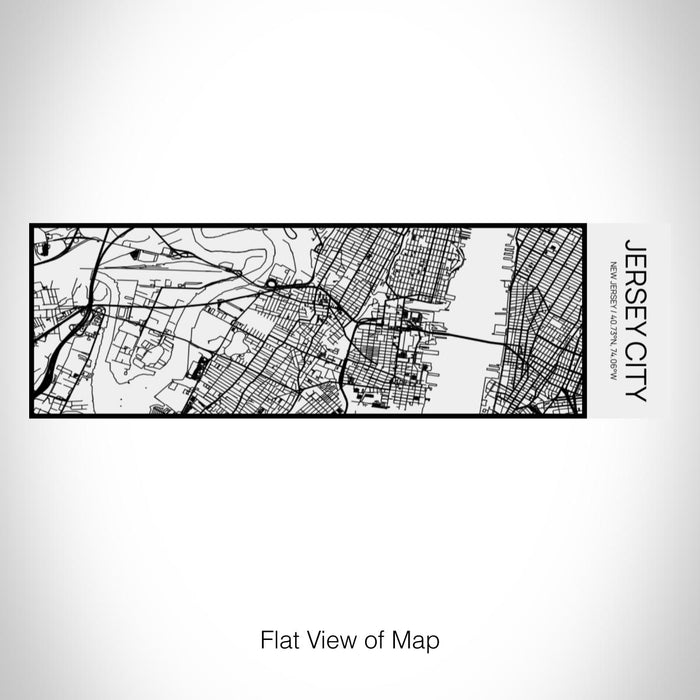 Rendered View of Jersey City New Jersey Map on 10oz Stainless Steel Insulated Cup in Matte White with Sliding Lid
