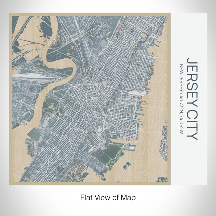 Rendered View of Jersey City New Jersey Map on 17oz Stainless Steel Insulated Tumbler in Afternoon Map Style