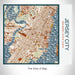 Rendered View of Jersey City New Jersey Map on 17oz Stainless Steel Insulated Tumbler in Woodblock Map Style