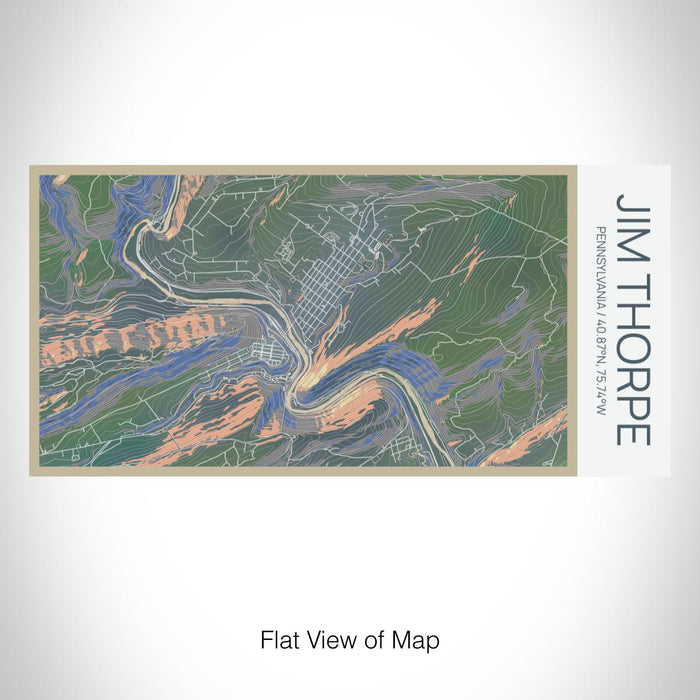 Rendered View of Jim Thorpe Pennsylvania Map on 17oz Stainless Steel Insulated Bottle with printed afternoon style map