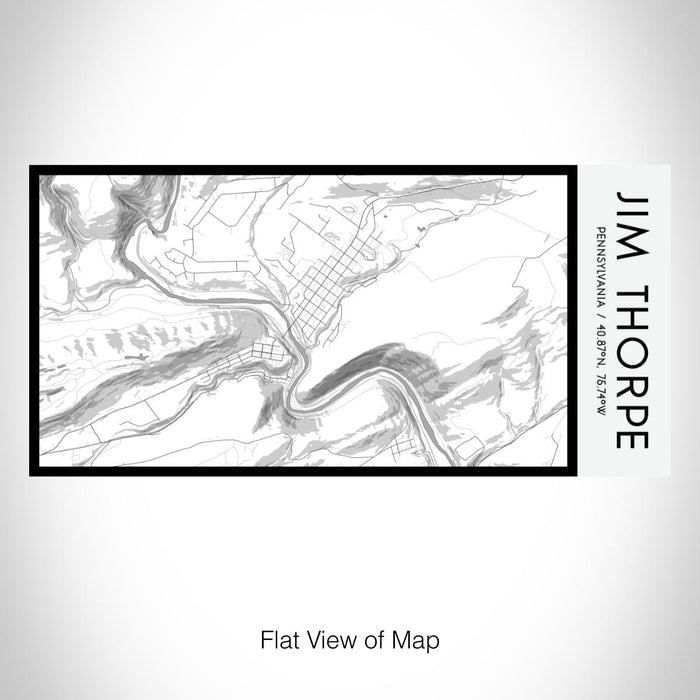 Rendered View of Jim Thorpe Pennsylvania Map on 17oz Stainless Steel Insulated Bottle with printed classic style map