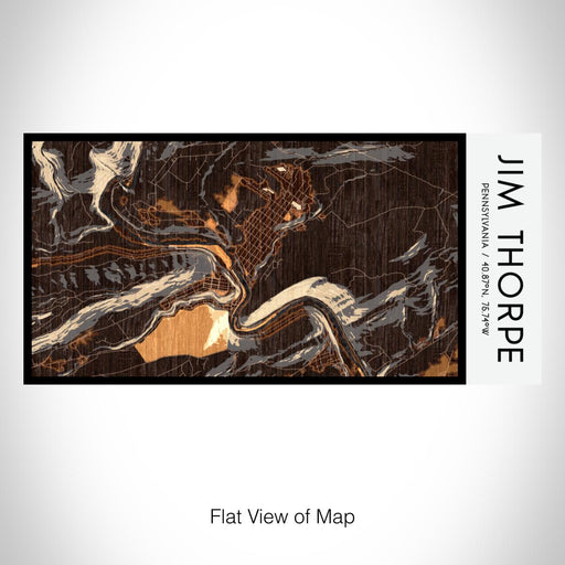 Rendered View of Jim Thorpe Pennsylvania Map on 17oz Stainless Steel Insulated Bottle with printed ember style map