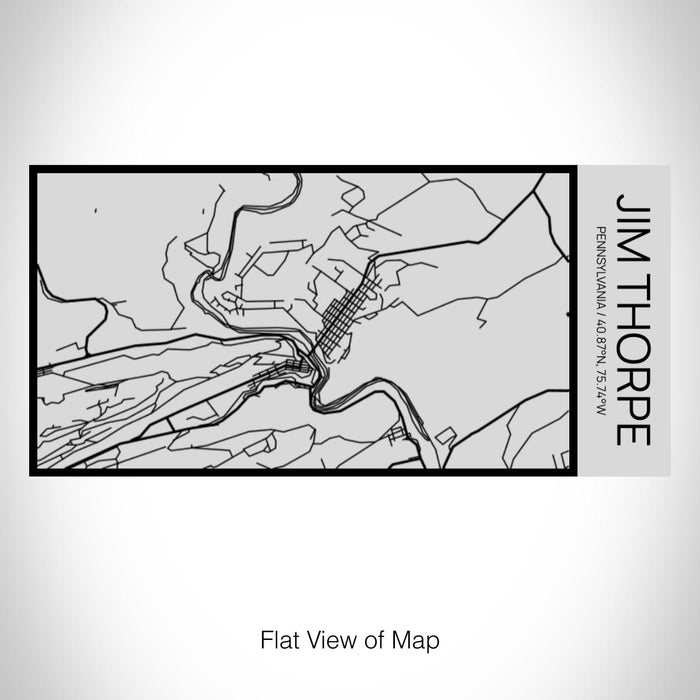 Rendered View of Jim Thorpe Pennsylvania Map on 17oz Stainless Steel Insulated Cola Bottle in Stainless