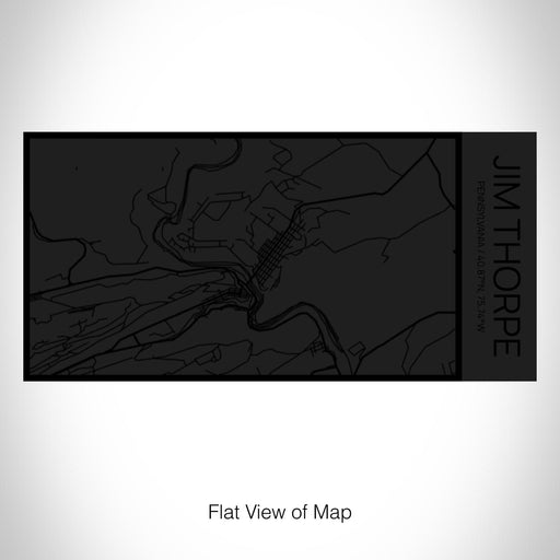 Rendered View of Jim Thorpe Pennsylvania Map on 17oz Stainless Steel Insulated Cola Bottle in Stainless in Matte Black