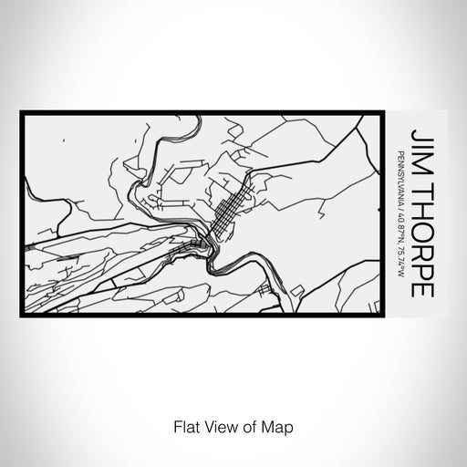 Rendered View of Jim Thorpe Pennsylvania Map on 17oz Stainless Steel Insulated Cola Bottle in Stainless in Matte White