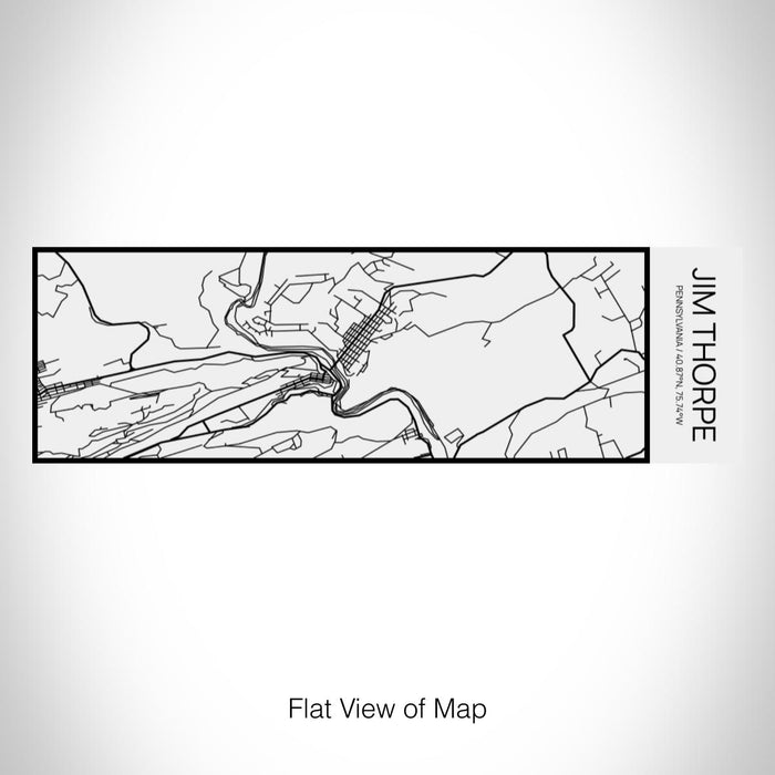 Rendered View of Jim Thorpe Pennsylvania Map on 10oz Stainless Steel Insulated Cup in Matte White with Sliding Lid