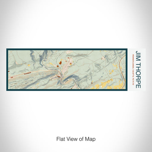 Rendered View of Jim Thorpe Pennsylvania Map on 10oz Stainless Steel Insulated Cup in Woodblock with Sliding Lid