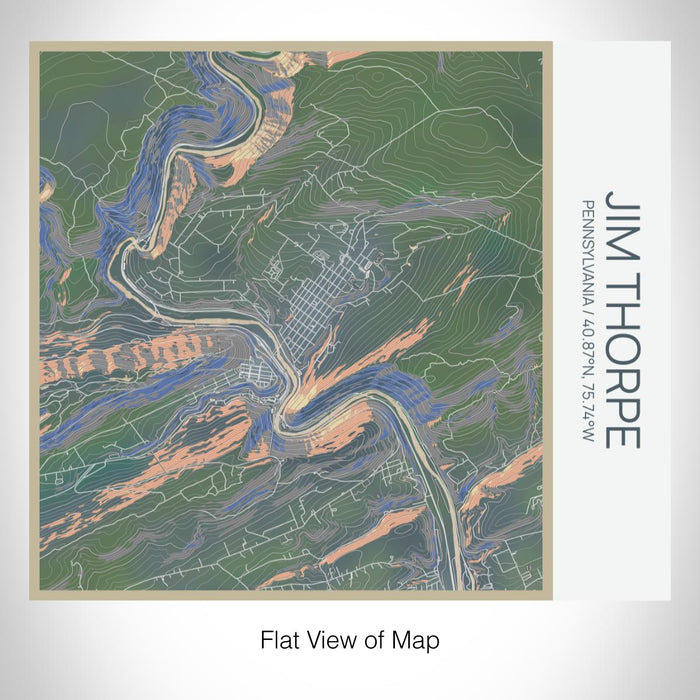 Rendered View of Jim Thorpe Pennsylvania Map on 17oz Stainless Steel Insulated Tumbler in Afternoon Map Style